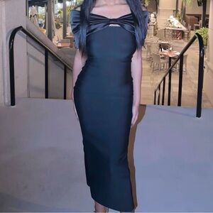 Black Bandage Midi Dress